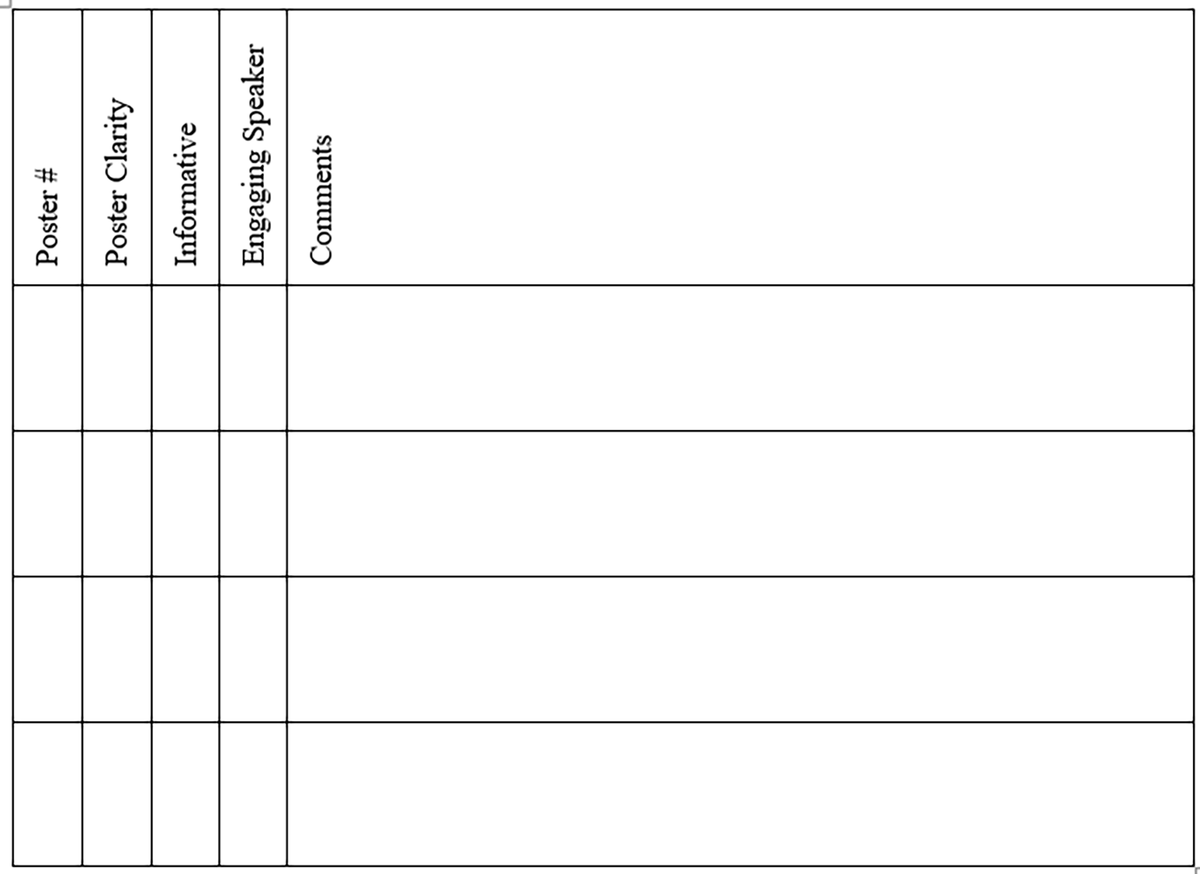 Sample Poster Judge Sheet 1